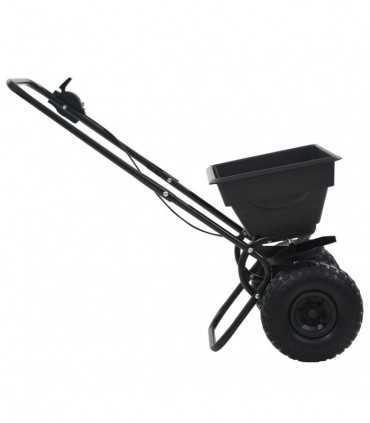 Walk Behind Salt Spreader PVC and Steel 92x46x70 cm 15 L