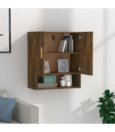Wall Cabinet Smoked Oak 60x31x70 cm Engineered Wood