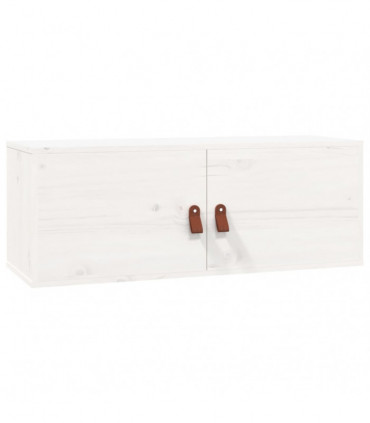Wall Cabinets 2 pcs White 80x30x30 cm Solid Wood Pine