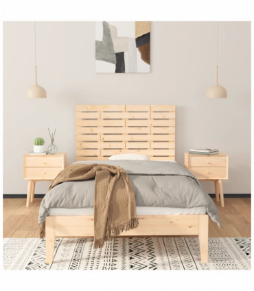Wall Headboard 96x3x63 cm Solid Wood Pine