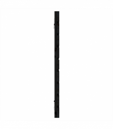 Wall Headboard Black 146x3x63 cm Solid Wood Pine