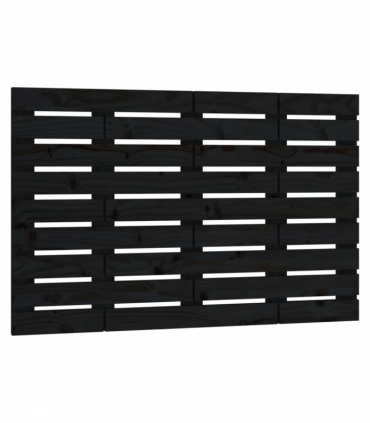 Wall Headboard Black 96x3x63 cm Solid Wood Pine