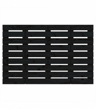Wall Headboard Black 96x3x63 cm Solid Wood Pine
