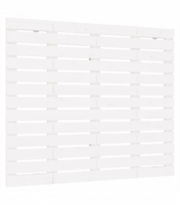 Wall Headboard White 126x3x91.5 cm Solid Wood Pine