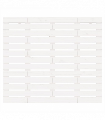 Wall Headboard White 126x3x91.5 cm Solid Wood Pine