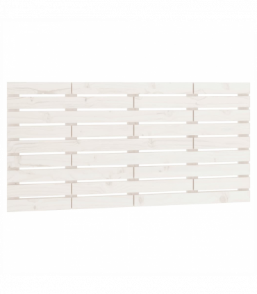 Wall Headboard White 146x3x63 cm Solid Wood Pine