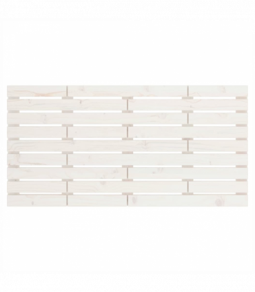 Wall Headboard White 146x3x63 cm Solid Wood Pine