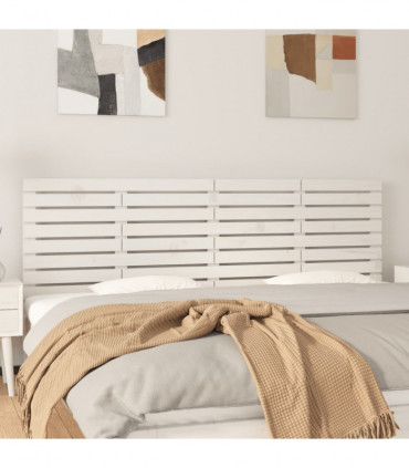 Wall Headboard White 166x3x63 cm Solid Wood Pine