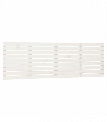 Wall Headboard White 166x3x63 cm Solid Wood Pine