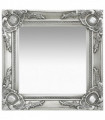Wall Mirror Baroque Style 40x40 cm Silver