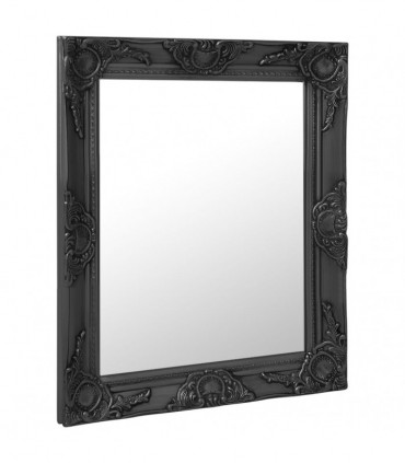 Wall Mirror Baroque Style 50x60 cm Black