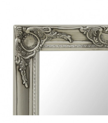 Wall Mirror Baroque Style 50x60 cm Silver