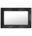 Wall Mirror Baroque Style 60x40 cm Black