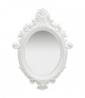 Wall Mirror Castle Style 56x76 cm White