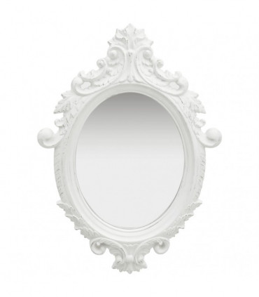 Wall Mirror Castle Style 56x76 cm White
