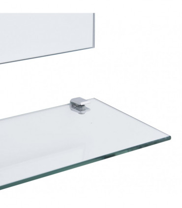 Wall Mirror with 5 Shelves Silver 100x60 cm