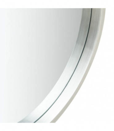 Wall Mirror with Strap 50 cm Silver