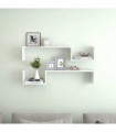 Wall Shelf 2 pcs White 100x15x20 cm Engineered Wood