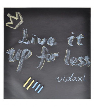 vidaXL Wall Sticker Blackboard 0.45 x 2 m 2 Rolls with Chalks