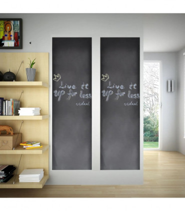 vidaXL Wall Sticker Blackboard 0.6 x 3 m 2 Rolls with Chalks
