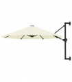 Wall-Mounted Parasol with Metal Pole 300 cm Sand