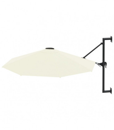 Wall-Mounted Parasol with Metal Pole 300 cm Sand