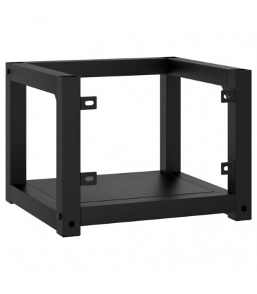 Wall-mounted Bathroom Washbasin Frame Black 40x38x31 cm Iron