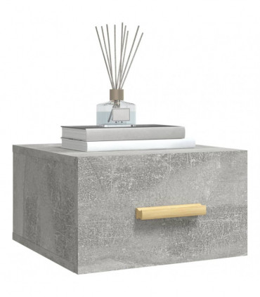 Wall-mounted Bedside Cabinet Concrete Grey 35x35x20 cm
