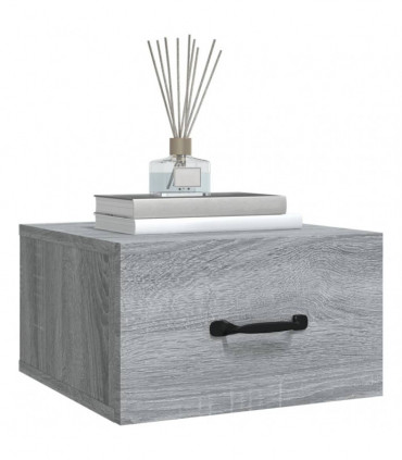 Wall-mounted Bedside Cabinet Grey Sonoma 35x35x20 cm