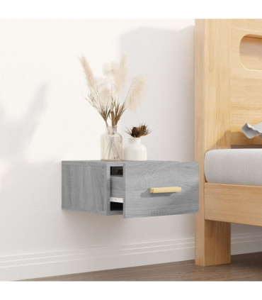 Wall-mounted Bedside Cabinet Grey Sonoma 35x35x20 cm