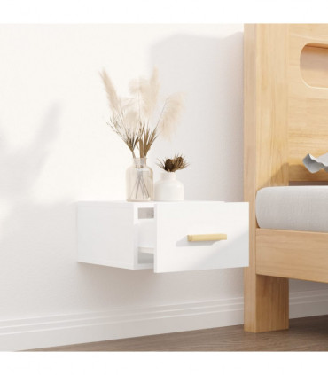 Wall-mounted Bedside Cabinet White 35x35x20 cm