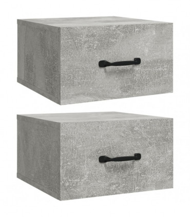 Wall-mounted Bedside Cabinets 2 pcs Concrete Grey 35x35x20 cm