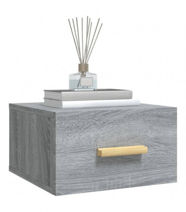 Wall-mounted Bedside Cabinets 2 pcs Grey Sonoma 35x35x20 cm