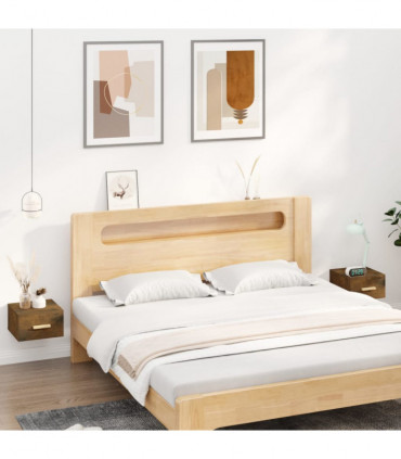 Wall-mounted Bedside Cabinets 2 pcs Smoked Oak 35x35x20 cm