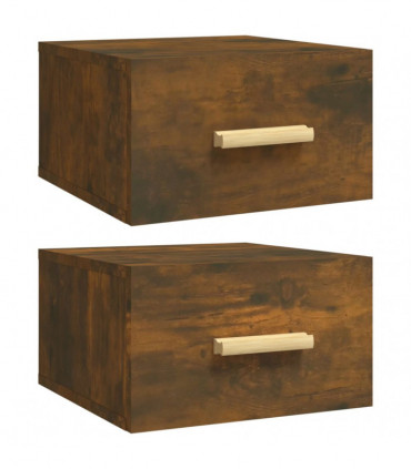 Wall-mounted Bedside Cabinets 2 pcs Smoked Oak 35x35x20 cm