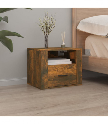 Wall-mounted Bedside Cabinets 2 pcs Smoked Oak 50x36x40 cm