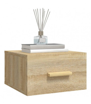 vidaXL Wall-mounted Bedside Cabinets 2 pcs Sonoma Oak 35x35x20 cm