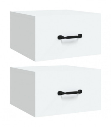 Wall-mounted Bedside Cabinets 2 pcs White 35x35x20 cm
