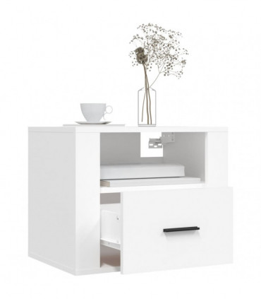 Wall-mounted Bedside Cabinets 2 pcs White 50x36x40 cm