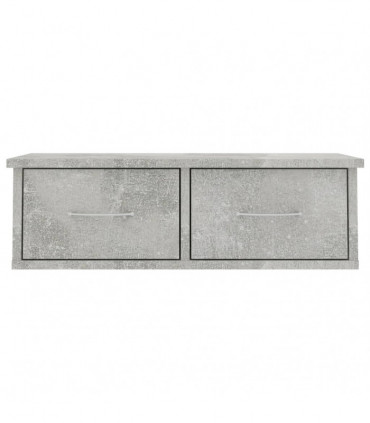 Wall-mounted Drawer Shelf Concrete Grey 60x26x18.5 cm Chipboard
