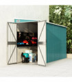 vidaXL Wall-mounted Garden Shed Green 118x288x178 cm Galvanised Steel