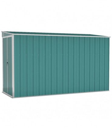 vidaXL Wall-mounted Garden Shed Green 118x288x178 cm Galvanised Steel
