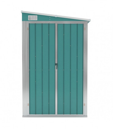 vidaXL Wall-mounted Garden Shed Green 118x288x178 cm Galvanised Steel