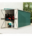 vidaXL Wall-mounted Garden Shed Green 118x382x178 cm Galvanised Steel