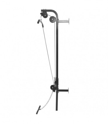 Wall-mounted Power Tower with Barbell and Dumbbell Set 60.5 kg