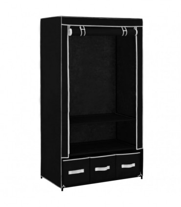 Wardrobe Black 87x49x159 cm Fabric
