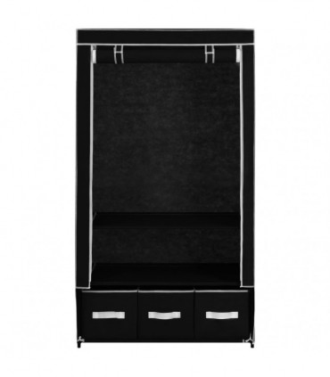 Wardrobe Black 87x49x159 cm Fabric