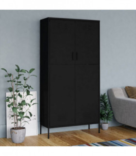 Wardrobe Black 90x50x180 cm Steel