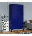 Wardrobe Navy Blue 90x50x180 cm Steel