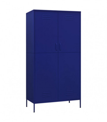 Wardrobe Navy Blue 90x50x180 cm Steel